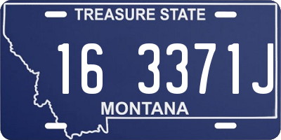 MT license plate 163371J