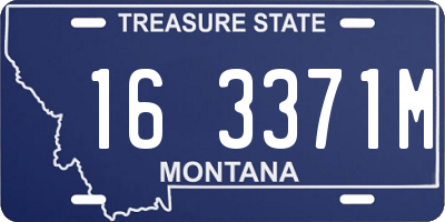 MT license plate 163371M