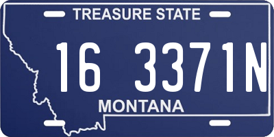 MT license plate 163371N