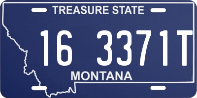 MT license plate 163371T