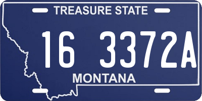MT license plate 163372A