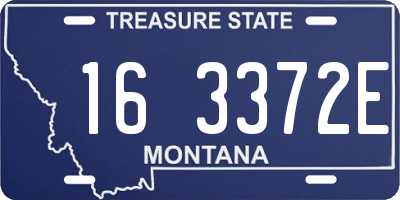 MT license plate 163372E