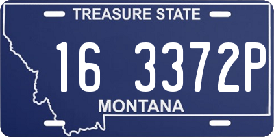 MT license plate 163372P