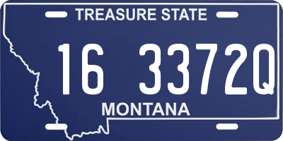 MT license plate 163372Q