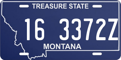 MT license plate 163372Z