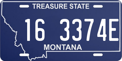 MT license plate 163374E