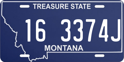 MT license plate 163374J