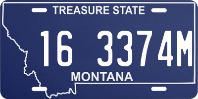 MT license plate 163374M
