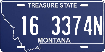 MT license plate 163374N
