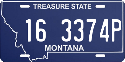 MT license plate 163374P