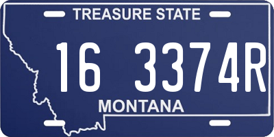MT license plate 163374R