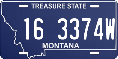 MT license plate 163374W