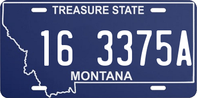 MT license plate 163375A