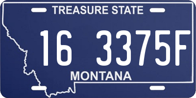 MT license plate 163375F