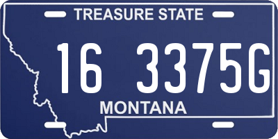 MT license plate 163375G