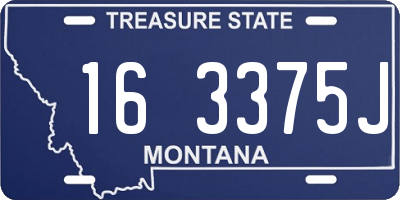 MT license plate 163375J