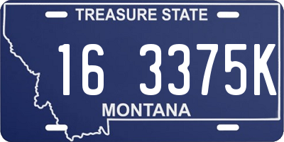 MT license plate 163375K