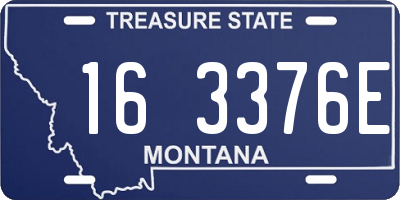 MT license plate 163376E