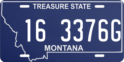 MT license plate 163376G