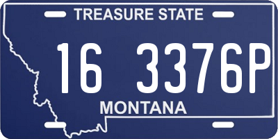 MT license plate 163376P