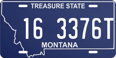 MT license plate 163376T