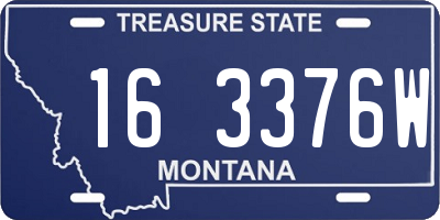 MT license plate 163376W