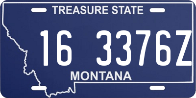 MT license plate 163376Z