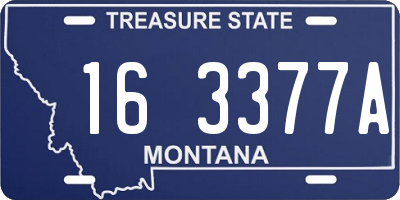 MT license plate 163377A
