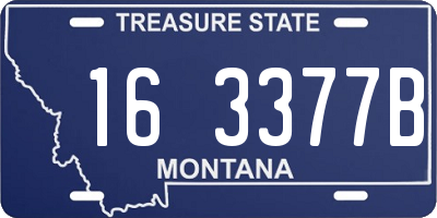 MT license plate 163377B