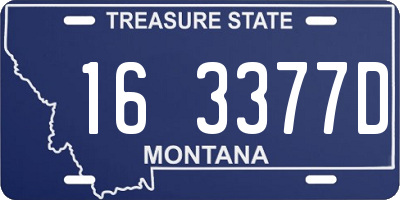 MT license plate 163377D