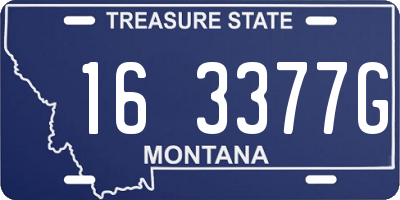 MT license plate 163377G