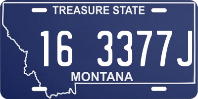 MT license plate 163377J