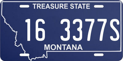 MT license plate 163377S