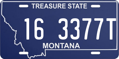 MT license plate 163377T