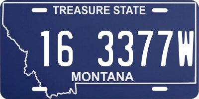 MT license plate 163377W