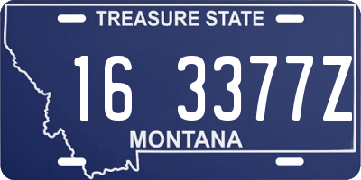 MT license plate 163377Z