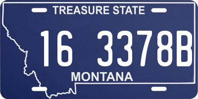 MT license plate 163378B
