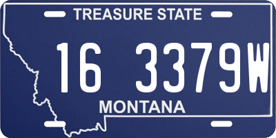 MT license plate 163379W