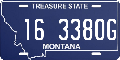 MT license plate 163380G