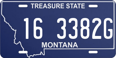 MT license plate 163382G
