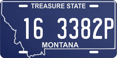 MT license plate 163382P