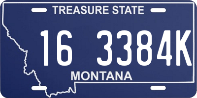 MT license plate 163384K