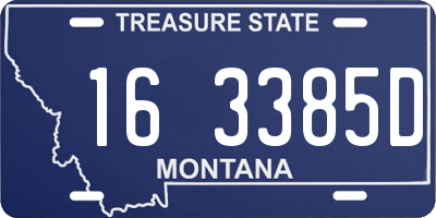 MT license plate 163385D