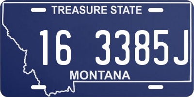 MT license plate 163385J