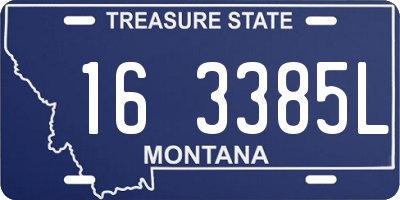 MT license plate 163385L