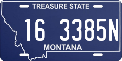 MT license plate 163385N
