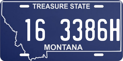 MT license plate 163386H