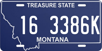 MT license plate 163386K