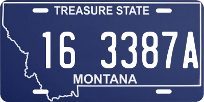 MT license plate 163387A