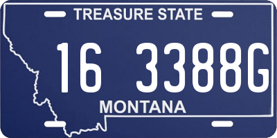 MT license plate 163388G
